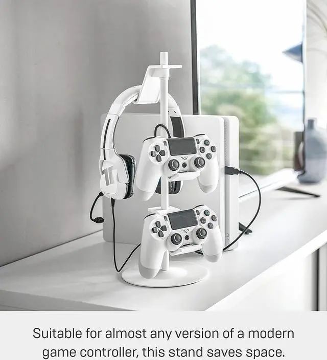 Alt view image 3 of 7 - YAMAZAKI Home Smart Universal Adjustable Game Controller Stand/Controller Holder - Steel