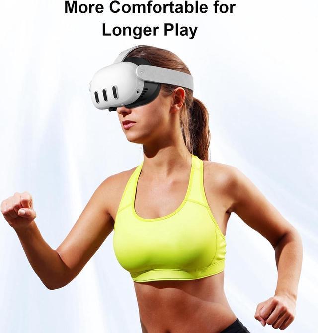 Alt view image 7 of 7 - UPOK Face Pad Cover Facial Interface for Meta/Oculus Quest 3 Headset -Accessories 2-pcs Thicken Foam PU Leather Face Cushion with Rigid Adjustable Vent Head Bracket, Air-Circulation Design