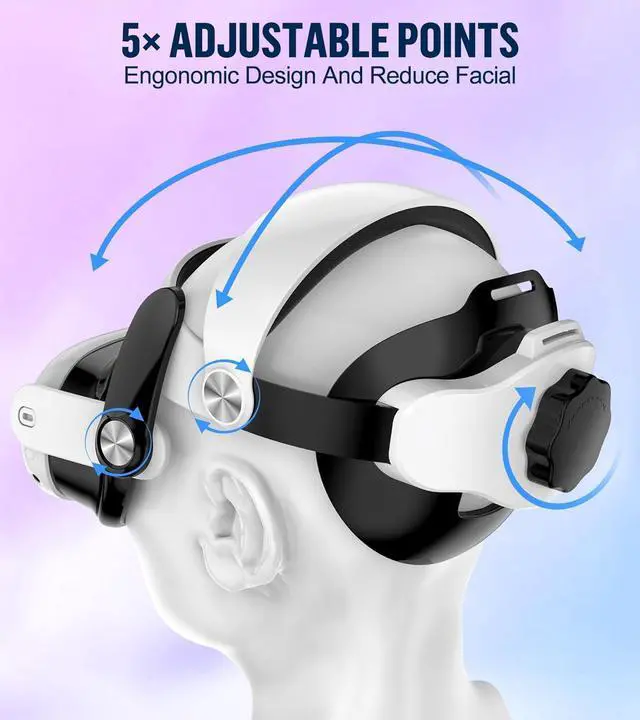 Alt view image 3 of 7 - Head Strap Compatible with Meta/Oculus Quest 3 VR Accessories Enhanced Comfort Stability and Reduce Facial Stress Enhance Headstrap, Adjustable Elite Strap Replacement for Quest 3 Headset