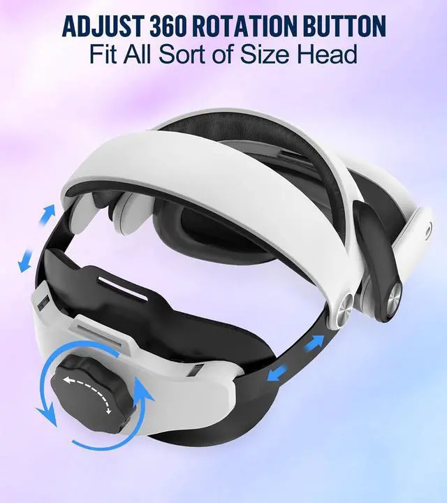Alt view image 6 of 7 - Head Strap Compatible with Meta/Oculus Quest 3 VR Accessories Enhanced Comfort Stability and Reduce Facial Stress Enhance Headstrap, Adjustable Elite Strap Replacement for Quest 3 Headset