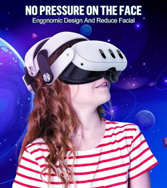 Alt view image 7 of 7 - Head Strap Compatible with Meta/Oculus Quest 3 VR Accessories Enhanced Comfort Stability and Reduce Facial Stress Enhance Headstrap, Adjustable Elite Strap Replacement for Quest 3 Headset