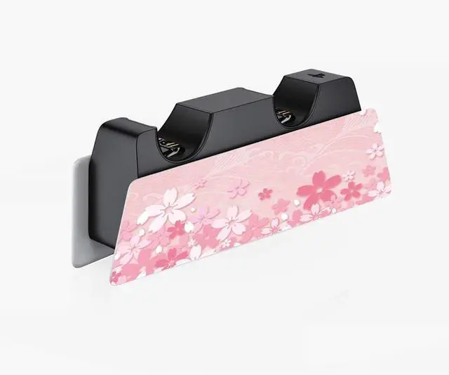 Alt view image 5 of 7 - PlayVital Cherry Blossoms Petals Full Set Skin Decal for ps5 Console Disc Edition, Sticker Vinyl Decal Cover for ps5 Controller & Charging Station & Headset & Media Remote
