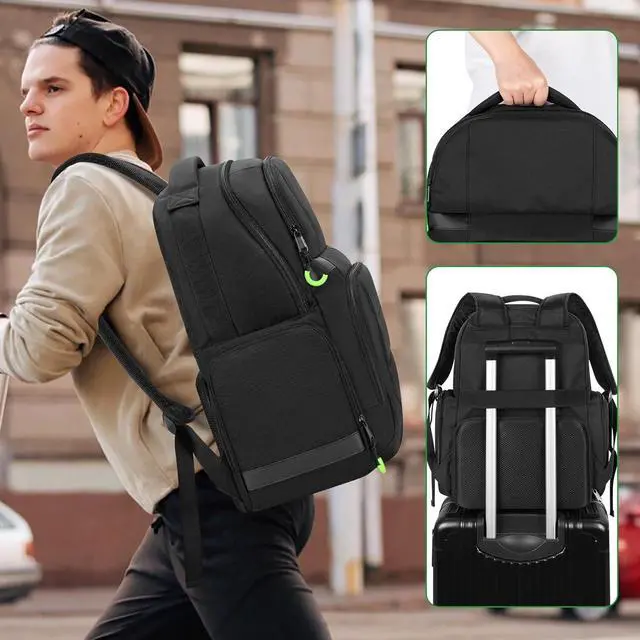 Alt view image 5 of 7 - PGmoon Carry Backpack Compatible with Xbox Series X/S Console, Travel Carrying Case with Separate Storage Room for Console, Headset, Controllers, Multiple Pockets for Gaming Accessories(Patent Design)