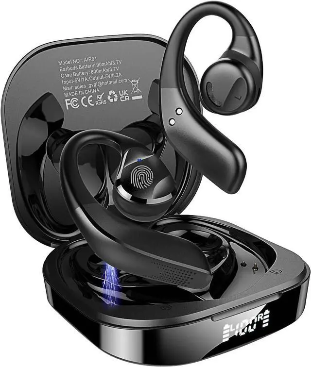 Main image of BANIGIPA Open Ear True Wireless Earbuds, Bluetooth 5.3 Headphones w/Immersive Premium Sound, IP54 Waterproof Open-Ear Earbud w/DSP Noise Cancelling Mic for Sports Long-Lasting Comfort, 50H Playtime