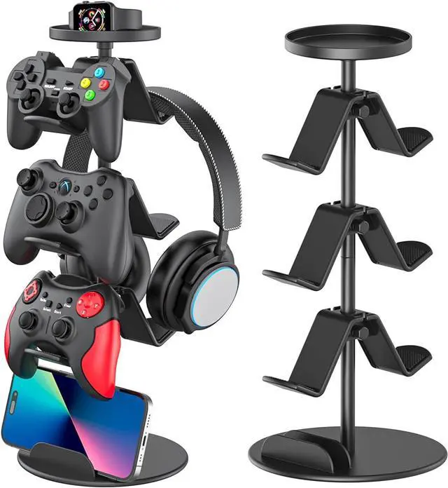 Main image of Game Controller Stand Headphone Holder, Multi Adjustable Game Controller Headset Hanger for All Universal Gaming PC Accessories, Xbox PS4 PS5 Nintendo Switch (4 Layers)