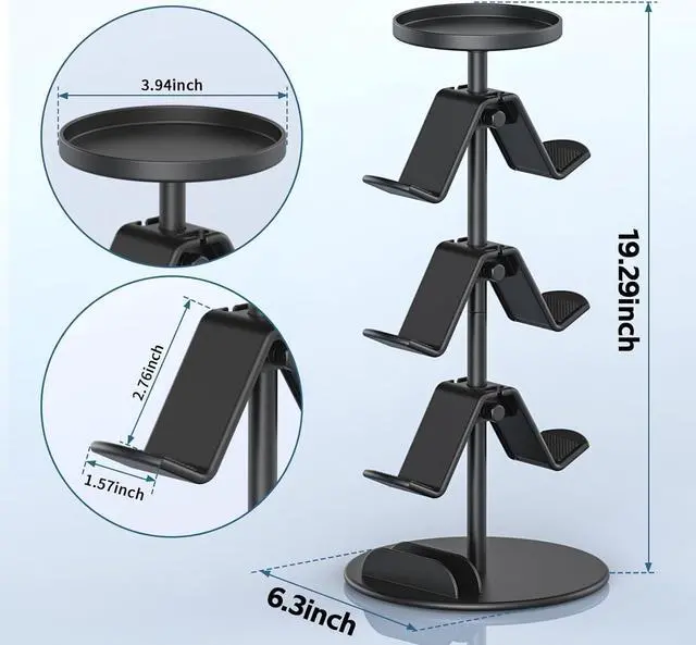 Alt view image 5 of 6 - Game Controller Stand Headphone Holder, Multi Adjustable Game Controller Headset Hanger for All Universal Gaming PC Accessories, Xbox PS4 PS5 Nintendo Switch (4 Layers)