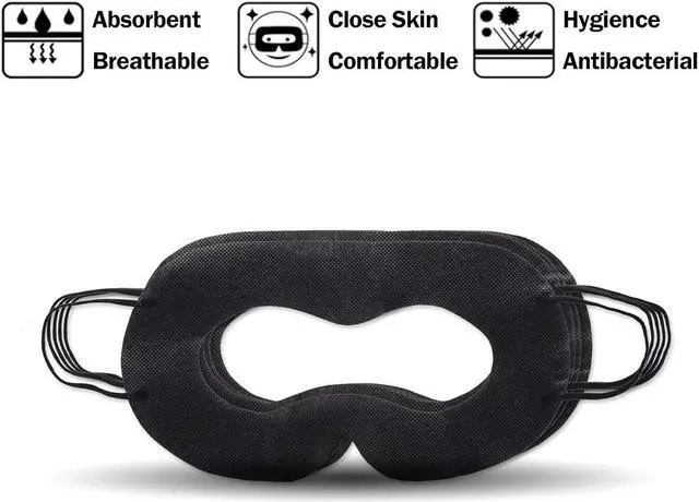 Alt view image 7 of 7 - 10PCS Set VR Silicone Face Cover Compatible with Oculus Quest 2 Accessories, Sweat-Proof Lightproof Non-Slip Washable Replacement (Blue/Black/Red/White),Len Protector,Disposable Eye Cover