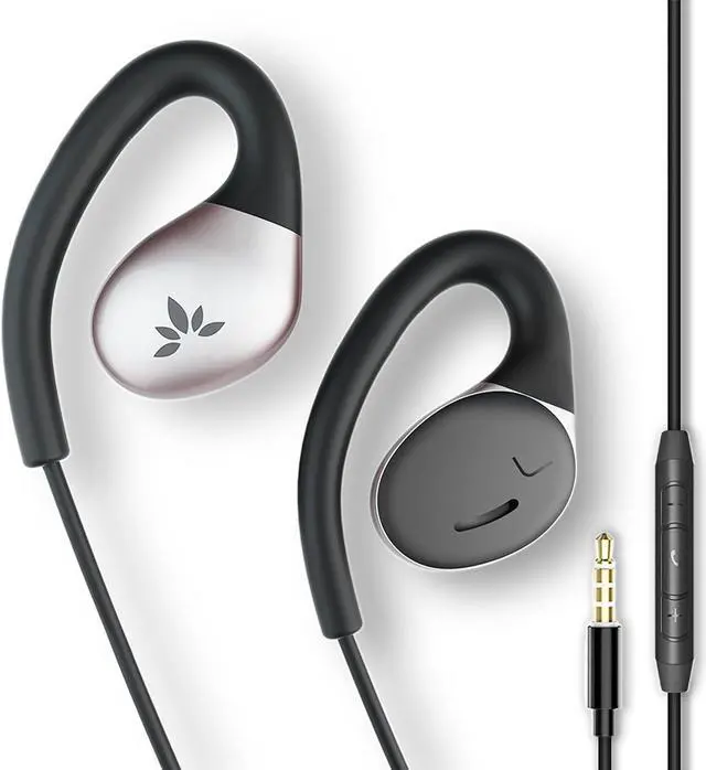 Main image of Avantree Resolve - Wired Open-Ear Earbuds & Microphone (for Small-Medium Ear) with in-Line Controls and Wrap Around Over-Ear Hook, Surroundings Awareness, 3.5mm AUX Jack