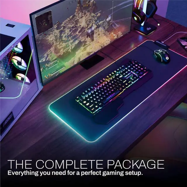 Alt view image 6 of 6 - Game Punk Codebreakers PC Gaming Bundle  Includes Keyboard, Mouse, Headset, LED XL Mouse Pad, Stand, RGB Light Strip  6-in-1 PC Gaming Accessory Bundle