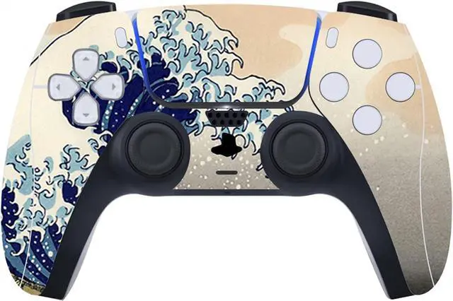 Alt view image 4 of 7 - PlayVital Great Wave Dual Side Full Set Skin Decal for PS5 Console Digital Edition, Sticker Vinyl Decal Cover for PS5 Controller & Charging Station & Headset & Media Remote