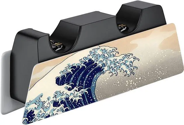 Alt view image 6 of 7 - PlayVital Great Wave Dual Side Full Set Skin Decal for PS5 Console Digital Edition, Sticker Vinyl Decal Cover for PS5 Controller & Charging Station & Headset & Media Remote