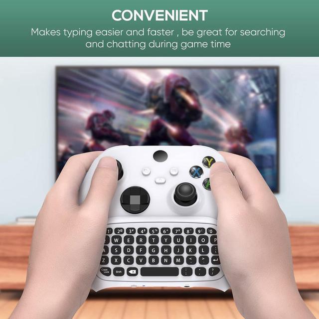 Alt view image 3 of 7 - Controller Keyboard for Xbox Series X/S, Wireless 2.4G Ergonomic USB Gamepad Keypad QWERTY Chatpad with Audio and Headset Jack for Game Live Chat Compatiable with Xbox Series S/Series X/One/One S