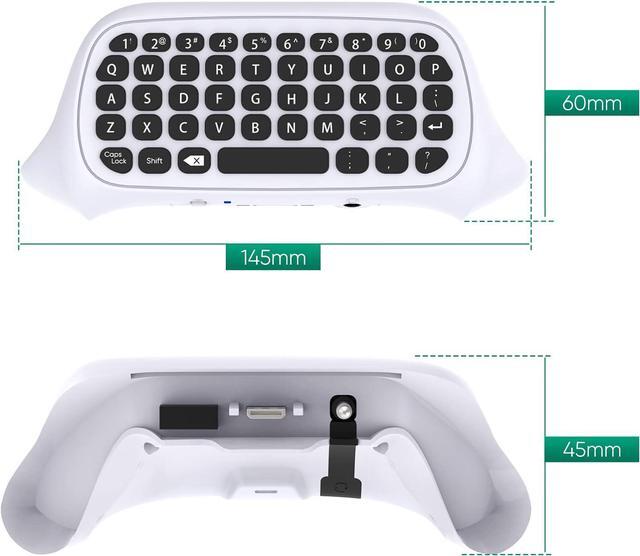 Alt view image 7 of 7 - Controller Keyboard for Xbox Series X/S, Wireless 2.4G Ergonomic USB Gamepad Keypad QWERTY Chatpad with Audio and Headset Jack for Game Live Chat Compatiable with Xbox Series S/Series X/One/One S