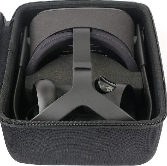 Alt view image 2 of 7 - Khanka Hard Travel Case Replacement for Oculus Quest 2/2020 Edition All-in-one 3D VR Gaming Headset (Black)