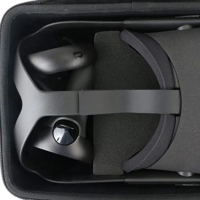 Alt view image 3 of 7 - Khanka Hard Travel Case Replacement for Oculus Quest 2/2020 Edition All-in-one 3D VR Gaming Headset (Black)
