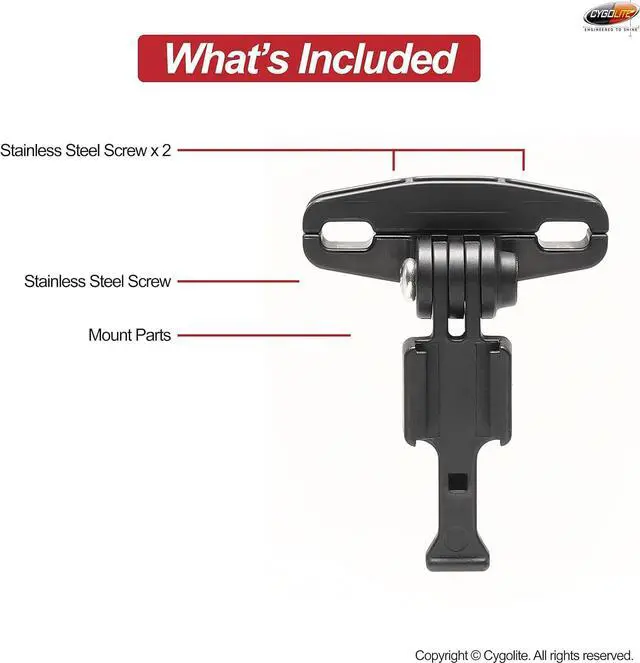 Alt view image 7 of 7 - Cygolite Saddle Rail Mount - for Cygolite Hypershot & Hotshot Series Tail Lights  Installs Under Bicycle Saddle, Less Cluttered Look  Compact & Durable - Fits Most Bicycle Saddles, Black