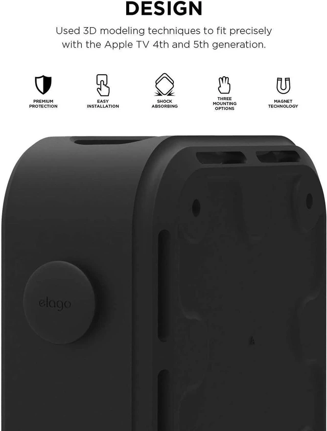 Alt view image 2 of 7 - elago Apple TV Multi Mount Bundle with Remote Holder for All Apple TVs