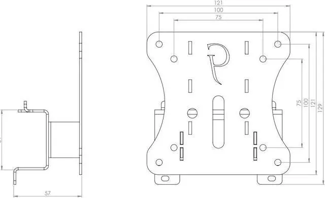 Alt view image 4 of 6 - Gladiator Joe Monitor Arm/Mount VESA Bracket Adapter Compatible with Gladiator Joe LG24mp58vq 24MP58VQ-P, 24MP59G, 24MP59G-P, 24MP60VQ, 27MP58VQ, 27MP58VQ-P
