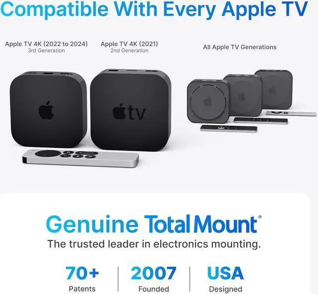 Alt view image 3 of 6 - TotalMount  Apple TV Mount  Compatible with all Apple TVs