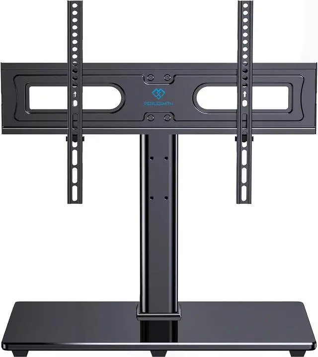 Main image of PERLESMITH Universal TV Stand Table Top TV Base for 32-82 inch LCD LED OLED 4K Flat Screen TVs-Height Adjustable TV Mount Stand with Tempered Glass Base, VESA 600x400mm, Holds up to 99lbs PSTVS11