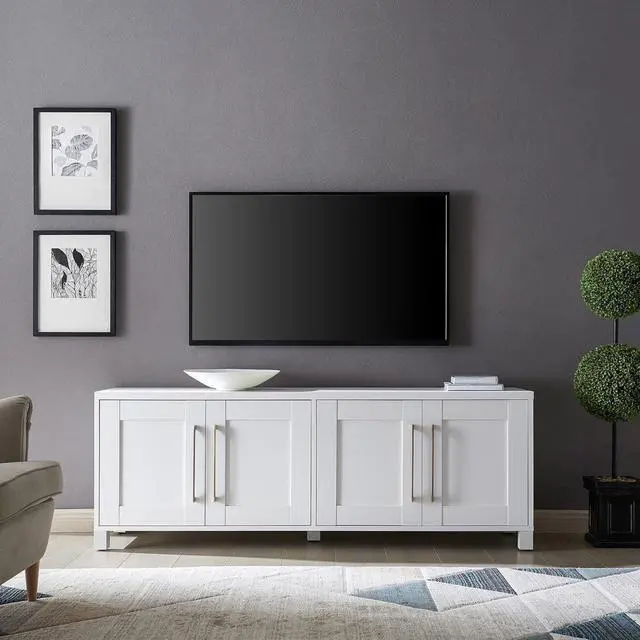 Alt view image 2 of 6 - Henn&Hart 68" TV Stand for TVs up to 75", Cloud White