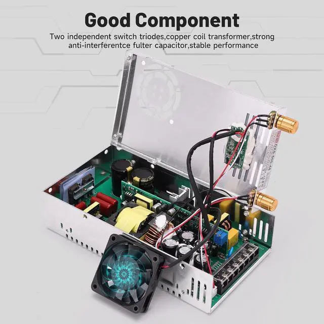 Alt view image 6 of 7 - Adjustable DC Power Voltage Converter with Digital Display AC 110V-220V to DC 0-48V 0-10A Module Switching Power Supply 480W Voltage Regulator Transformer Built in Cooling Fan