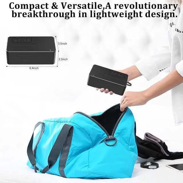 Alt view image 6 of 6 - 1200Watt Voltage Converter 220V to 110V for Any American Appliances such as Hair Dryer Straightener Curling Iron Coffee Maker, Step Down Transformer Travel Power Plug Adapter US to EU/UK/AU/Asia