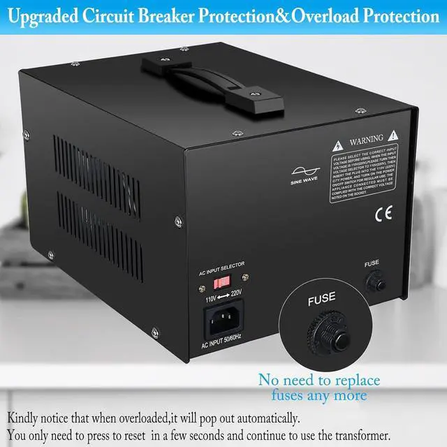 Alt view image 5 of 7 - YaeCCC 3000VA Voltage Transformer Power Converter 110V/220V Converter AC-AC 3000VA