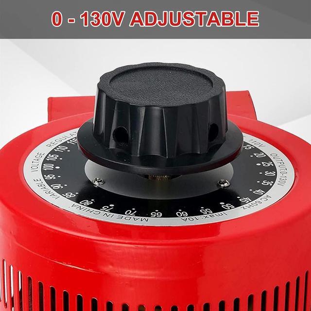 Alt view image 5 of 7 - Auto Voltage Transformer AC Variable Voltage Converter Transformer 110VAC Input, 0-130VAC (500W)