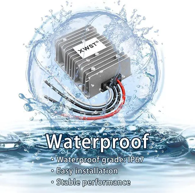 Alt view image 5 of 7 - DC DC Stabilizer 9V-36V to 12V Boost Buck Converter 30A 360W Waterproof Automatic Step Up/Down Voltage Regulator 12V Volt Transformer Module