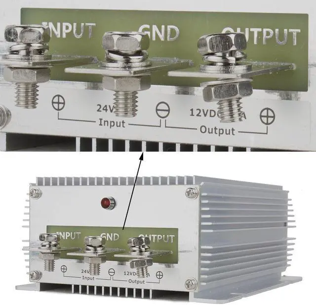 Alt view image 5 of 7 - uxcell Voltage Converter Regulator DC 24V to DC 12V 60A 720W Truck Power Transformer