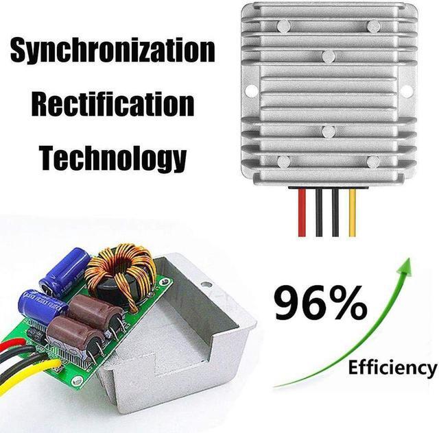 Alt view image 3 of 7 - HOMELYLIFE 20A 240W DC 24V 36V 48V to 12V Voltage Converter with Fuse Step Down Regulator Buck Reducer Power Converter Waterproof Transformer for Golf Cart