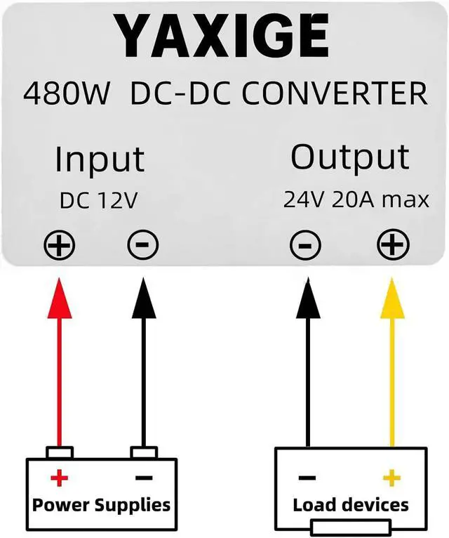 Main image of DC 12V Step Up to 24V Boost Converter 20A 480W DC Voltage Regulator Power Converter Waterproof Module Transformer for Golf Cart Club Car