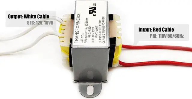 Alt view image 2 of 7 - AC/AC Power Transformer - 110V to 12V, 10VA, Single Phase, Step Down, 2 Yr Warranty