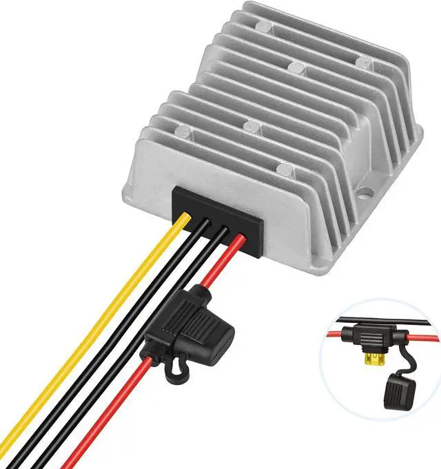 Main image of KInuoxj 20A 240W DC-DC 24V 36V 48V Step Down to DC 12V Converter Golf Cart Voltage Reducer Regulator Waterproof Transformer with Fuse