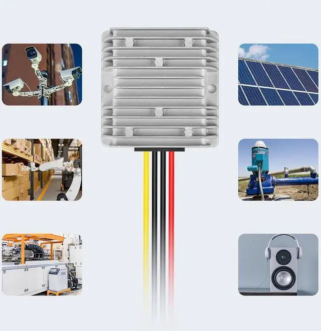 Alt view image 6 of 6 - KInuoxj 20A 240W DC-DC 24V 36V 48V Step Down to DC 12V Converter Golf Cart Voltage Reducer Regulator Waterproof Transformer with Fuse