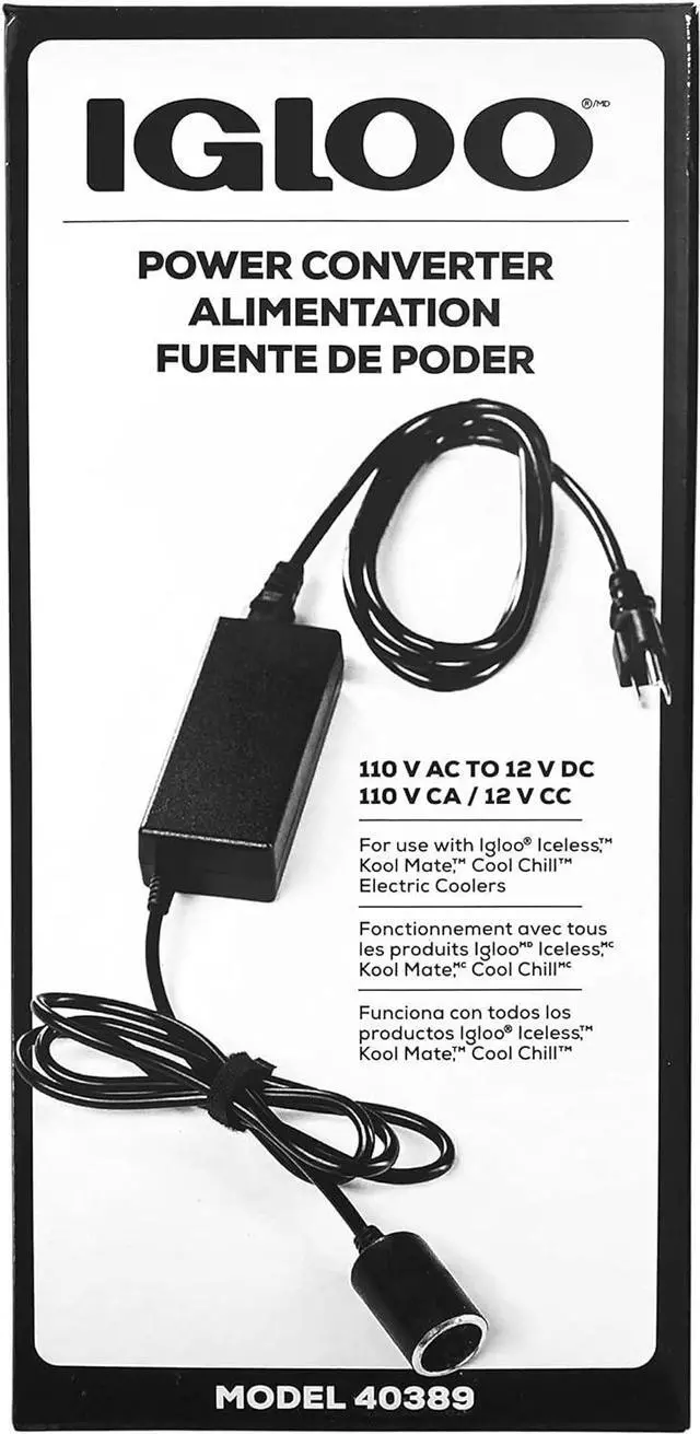Alt view image 3 of 6 - Igloo 110V AC Power Converter for Iceless Kool Mate Cool Chill Thermolectric Coolers