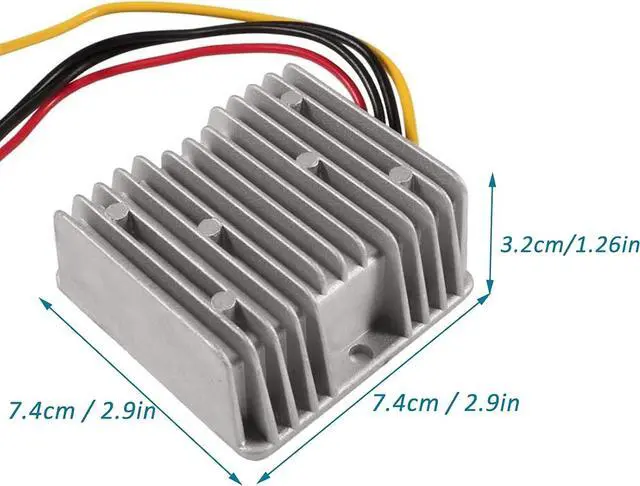 Alt view image 3 of 6 - DC Voltage Reducer Converter DC 8V-40V to 12V 10A 120W Reducer Power Converter Waterproof Regulator Module Transformer for Golf Cart Club Car (8V-40V to 12V 10A Converter)