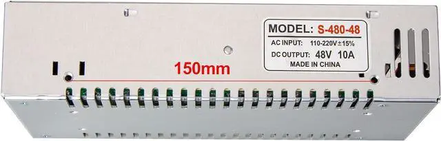 Alt view image 5 of 7 - 48V 10A Universal Switching Power Converter Adapter Transformer Regulated Supply AC to DC LED Driver 480w for CCTV, Radio, Computer Project