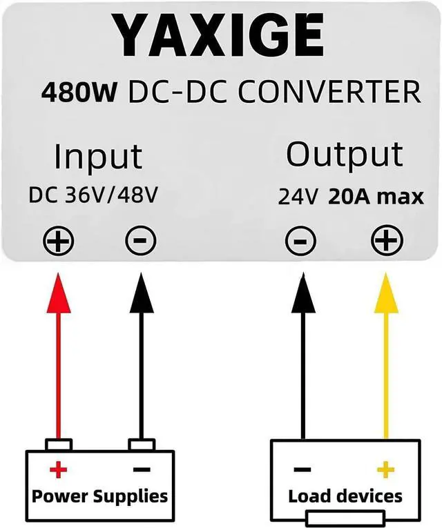 Alt view image 2 of 7 - DC-DC 36V 48V Buck to 24V 20A 480W Voltage Regulator Buck Converter Golf Cart Speed Reducer Power Converter Waterproof Module Transformer Automotive Truck Vehicle Marine Transformer