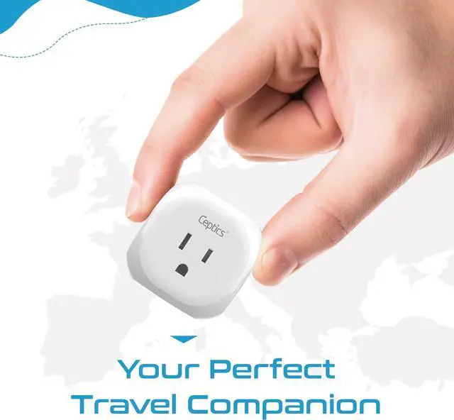Alt view image 4 of 6 - Ceptics Australia, China Travel Adapter - 5 Input with 20W PD-QC 3.1A Dual USB-C and USB - Ultra Compact - Light Weight - USA to Any Type I Countries Such as New Zealand, Argentina and More