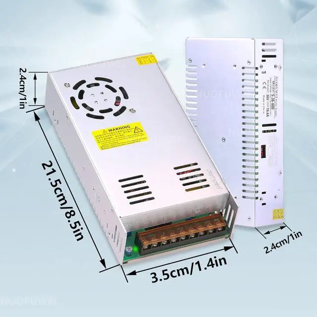 Alt view image 6 of 6 - DC 36V 16.6A 600W DC Switching Power Supply Adapter 110V AC to 36V DC Converter Power Supply Transformer SMPS for 36Volt Winch Car Jack LCD Monitor CCTV Car Stereo and More 36V Device