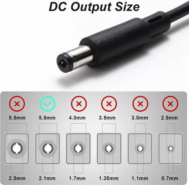 Alt view image 4 of 7 - 12V 5A DC Power Supply Adapter,UL Listed 12V 60W Power Supply with 5.5x2.1mm Plug&LED Plug,100V-240V 50-60Hz AC/DC Power Adapter 12 Volt 5Amp Power Supply for LED Strip Lights CCTV Camera