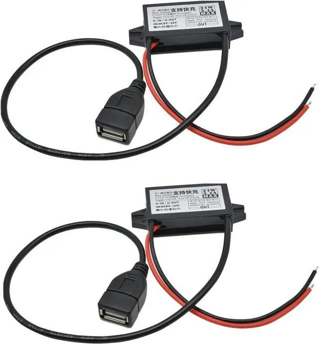 Main image of 2Pack DC 12V/24V to 5V Converter Voltage Charging Module,Aideepen 24W Quick Charge 6V-32Vto 5V Converter Buck Module USB-A DC-Dc Car Power Converter Adapter