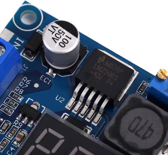 Alt view image 4 of 5 - Teyleten Robot LM2596S LM2596 with LED Display Voltmeter Buck Converter DC-DC 4.0-40V to 1.25-37V 2A Voltage Adjustable Board Step Down Module Power Supply Module (5pcs)