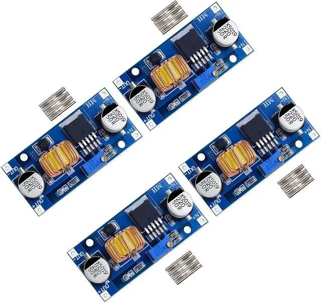 Main image of D-Planet [4-Pack] 5A DC-DC Adjustable Buck Converter 4~38v to 1.25-36v Step Down Power Supply High Efficiency Voltage Regulator Module