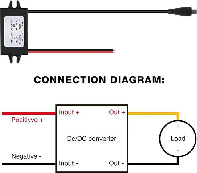 Alt view image 5 of 7 - DC-DC Buck Converter Module 12V to 5V Micro USB Power Adapter Compatible with Ring Alarm Keypad (3 Pieces)