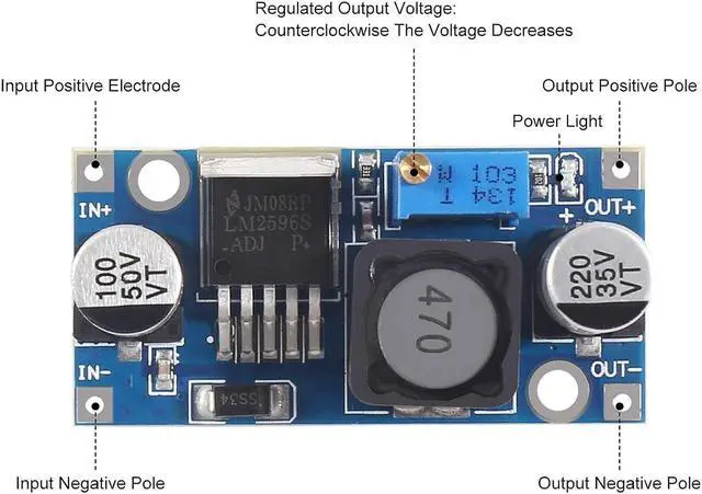 Alt view image 2 of 6 - 10Pack LM2596 DC-DC Buck Converter,Adjustable Step Down Voltage Regulator 3-40V to 1.5-35V High Efficiency Power Supply Volt Reducer Transformer Module (10PCS)