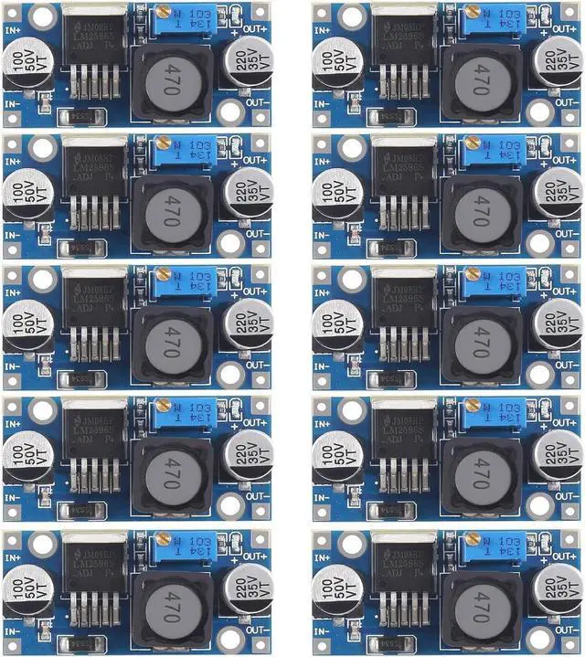 Main image of 10Pack LM2596 DC-DC Buck Converter,Adjustable Step Down Voltage Regulator 3-40V to 1.5-35V High Efficiency Power Supply Volt Reducer Transformer Module (10PCS)