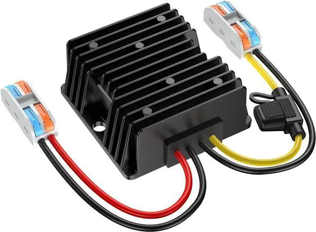 Main image of 24VDC to 12VDC Converter 15A 180W, 18V to 12V Converter with Fuse Waterproof and Wire Terminal Block, Converter 24V to 12V for Cart LED Light Truck Vehicle Boat Solar System (Accept DC 15-40V Inputs)